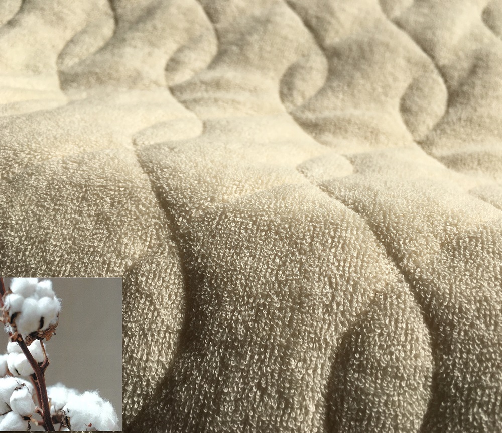 オーガニックコットン 敷きパッド 綿シンカーパイル シングル アイボリー 1枚｜天然素材 綿100% 快眠 快適 熟睡 睡眠 洗える 洗濯可能 丸洗い可能 [3221]