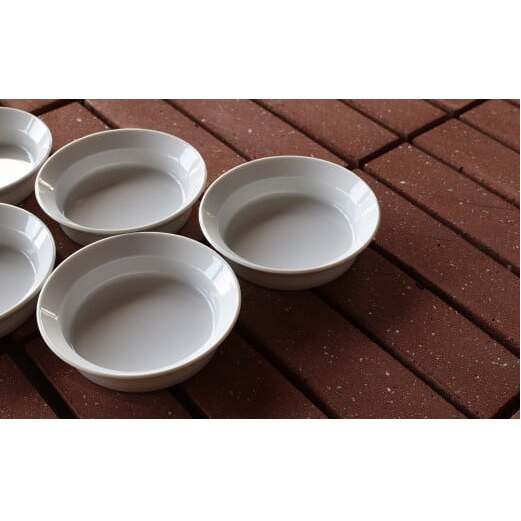 1616/ TY Round Deep Plate 120 White 5枚セット 有田焼 器 皿 ボウル ホワイト 白 A25-412_イメージ3