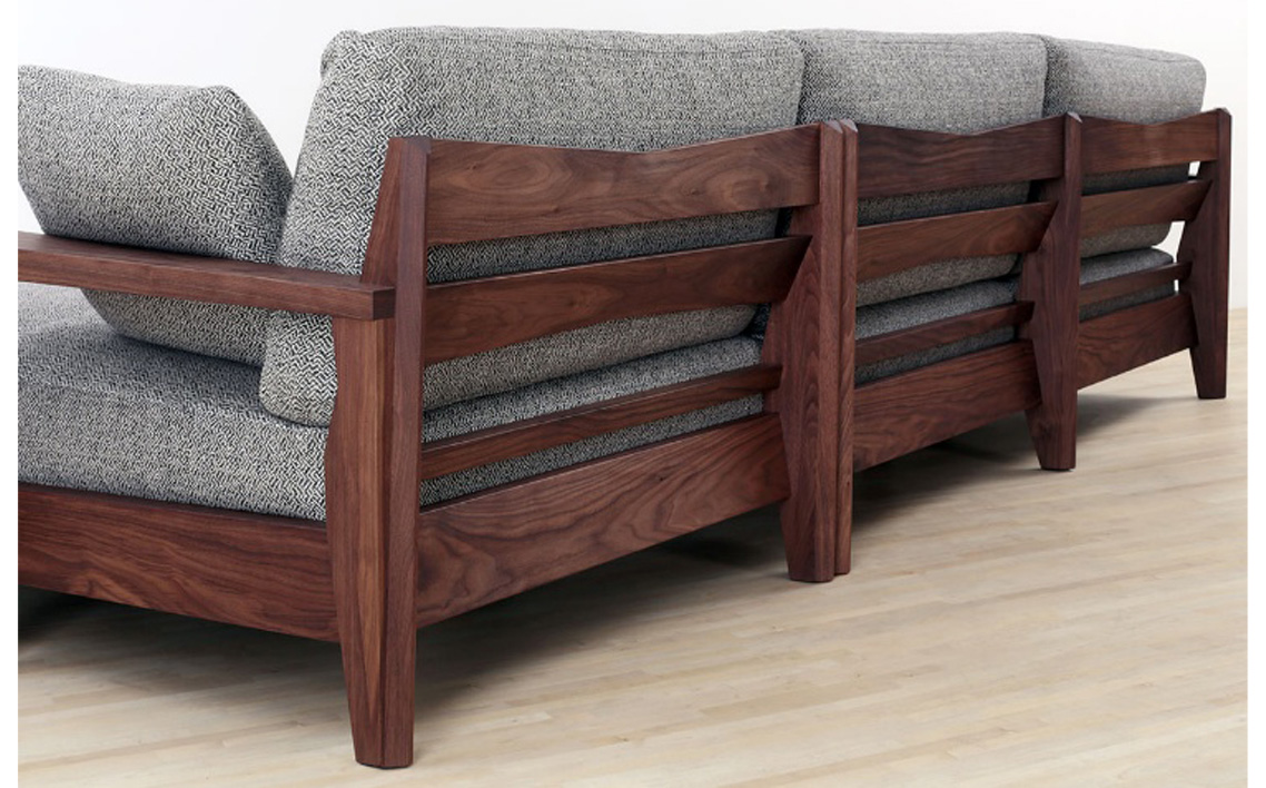 No.1122-04 （ウォールナット）AUTHENTICITY SOFA E COUCH RB（ローズブラウン）