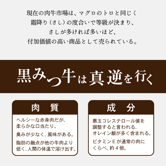 黒みつ牛 ロース ステーキ 200g 3枚 ／ 牛肉 ロースステーキ 200グラム 総量 600g 600グラム【九戸屋肉店】