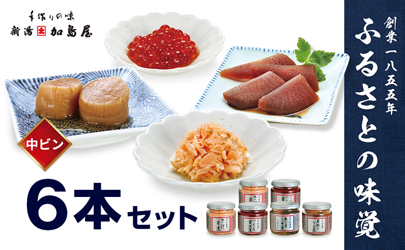 加島屋の味覚 中ビン 6本セット 詰め合わせ ギフト 鮭フレ