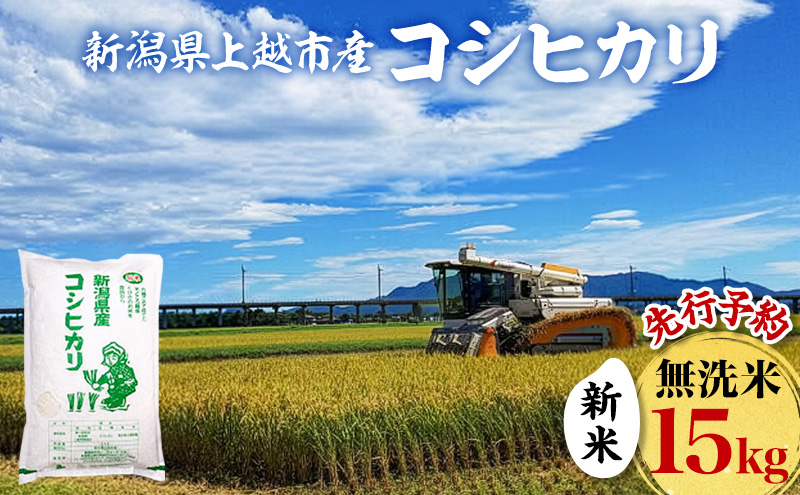 先行予約 令和8年 新米 新潟県上越市産 無洗米 コシヒカリ 15kg （5kg×3袋）お米 コメ こしひかり ふぁーむ大地