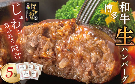 Y09-09  博多和牛 生ハンバーグ 5個セット ハンバーグ
