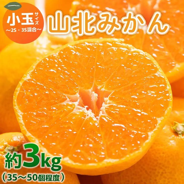 【果物】山北みかん 小玉サイズ(2S,3Sサイズ) 3kg 約30～40個入り【フルーツ 高知県 香南市 果物】 yk-0077