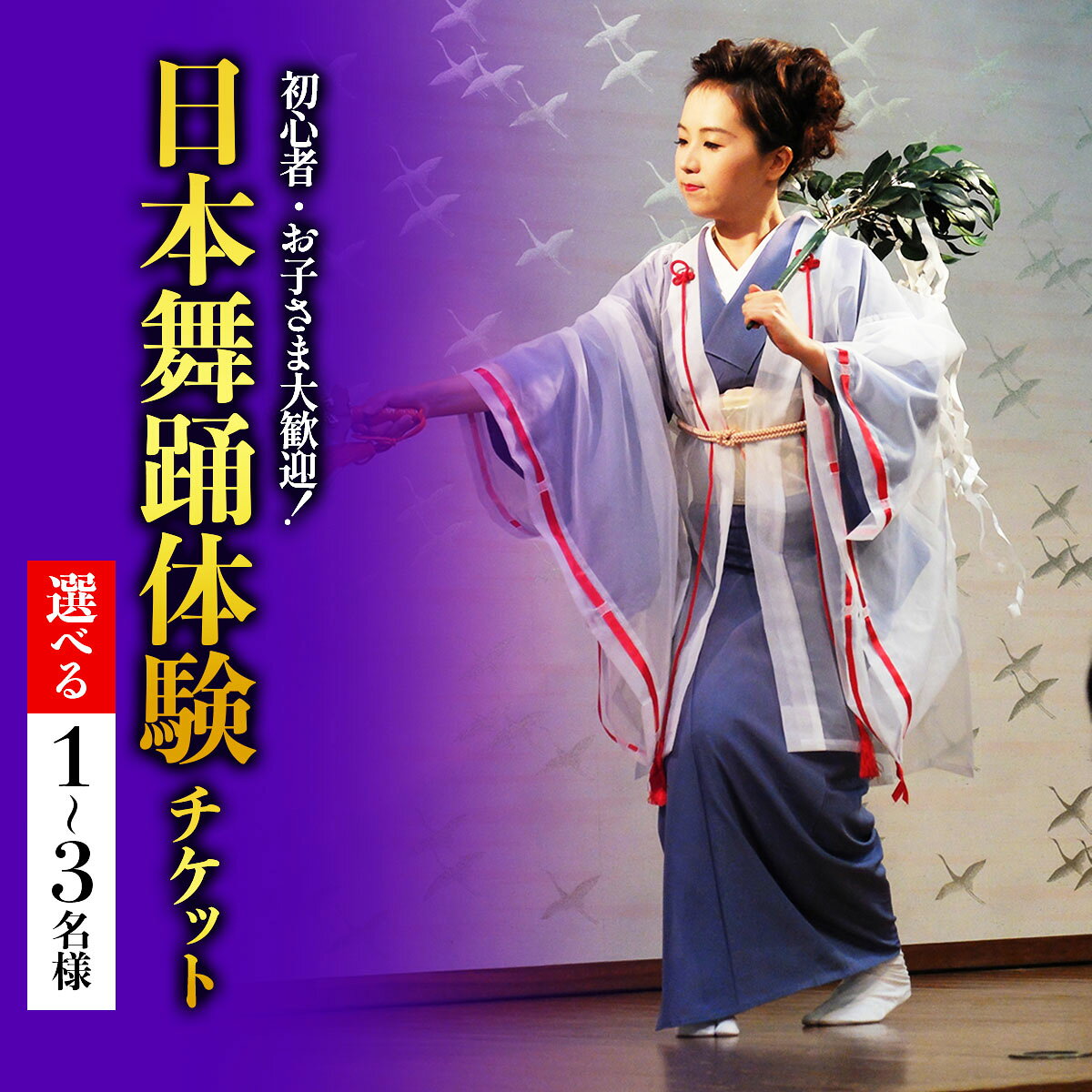 【ふるさと納税】初心者・お子さま大歓迎！簡単に楽しく日本舞踊｜体験 初心者 チケット レッスン [1070-1073]