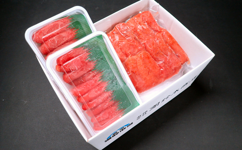 ＜12月8日決済分まで年内配送＞根室海鮮市場＜直送＞甘口たらこ400g、辛子明太子500g A-28068