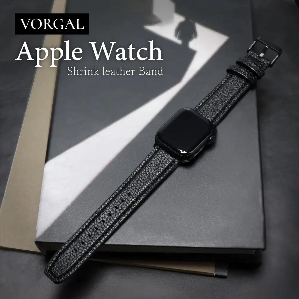 Apple Watch レザーバンド ブラック  アップルウォッチバンド