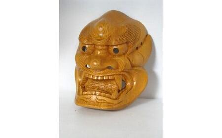 飛騨一位一刀彫　8号獅子口面　桐板付き 飛騨高山 伝統工芸品  f127