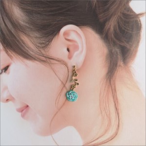 ＊ひすい＊　『花時』アシンメトリーピアス/水引ピアス