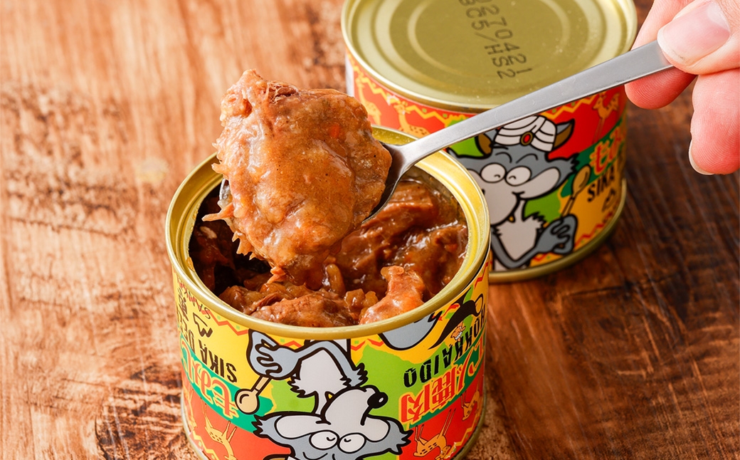 【 3回 定期便 】 エゾ鹿肉 もみじカレー 缶詰 6缶セット