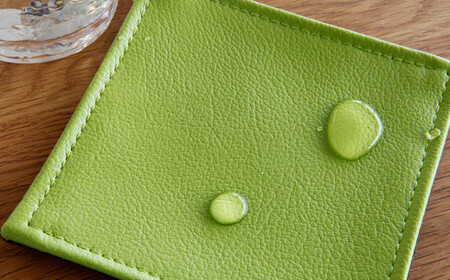 No.219-02 PVCレザーコースター「LEST」（ブラック）