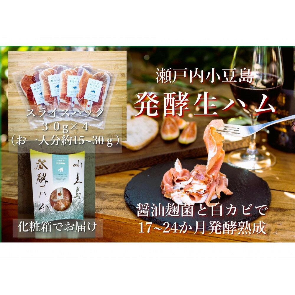 【ふるさと納税】小豆島放牧豚の生ハム (小豆島発酵紅腿)スライスパック30g×4