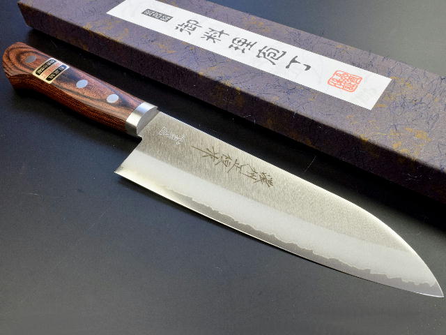 【ふるさと納税】V金10ゴールド 三徳包丁 165mm 濃州正恒作 マホガニ柄 口金付（CV-601M）H25-32