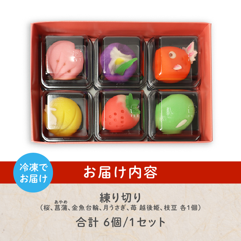 練り切り 1セット 【 新発田づくし 桜 あやめ 金魚 金魚台輪 月 うさぎ いちご えだまめ 枝豆 洋菓子 あんこ 和菓子 菓子 お菓子 スイーツ 甘味 ギフト プレゼント お土産 新潟県 新発田市