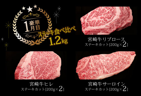 宮崎牛だけの 贅沢 定期便 6ヶ月 コース |牛肉 牛 肉 ヒレステーキ フィレ ヘレ リブロースステーキ サーロインステーキ モモ焼肉 モモスライス モモステーキ 赤身サイコロ バラ焼肉 ロース焼肉