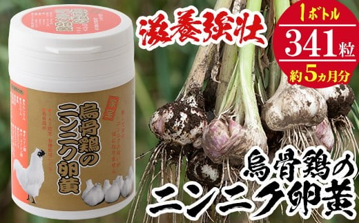 家宝 烏骨鶏のにんにく卵黄 5ヶ月分 341粒（1ボトル）常温 烏骨鶏卵 有機栽培 にんにく 使用！腸溶タイプ【C-80H】