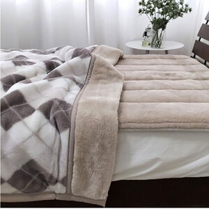 ＜掛敷セット＞吸湿発熱あったかボリューム毛布1枚&敷パッド1枚(シングル) JM-HTP-BE