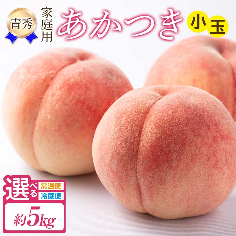 【ふるさと納税】＼選べる配送方法／2026年先行予約 家庭用 あかつき 約5kg 常温・冷蔵で配送が選べる 小玉 青秀 不揃い 透過式光センサー選別 数量限定 期間限定 桃 もも モモ 果物 くだもの フルーツ F20C-585var