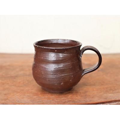 ふるさと納税 上島町 備前焼 コーヒーカップ(中)　ロクロ目　c6-001