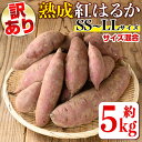 【ふるさと納税】《訳あり》熟成紅はるか(約5kg・SS～LLサイズ混合) 訳あり さつまいも 紅はるか 鹿児島 生芋 完熟 長期熟成 土付き べにはるか サツマイモ 焼き芋に【いさ工房】