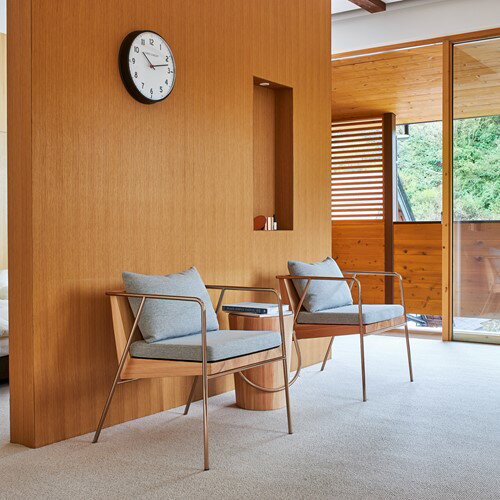 【ふるさと納税】＜FIL＞ ダイニングチェア MASS Series Dining Chair -Natural Wood & Copper Frame-　小国杉 椅子 チェア 背もたれ 肘掛 クッション インテリア 家具 木製 無垢材 受注生産 おしゃれ リビング ダイニング ギフト Foreque 熊本 阿蘇 南小国町 送料無料