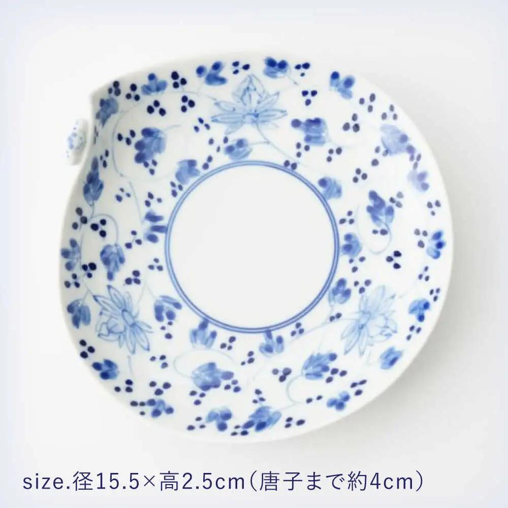 【波佐見焼】一閑人銘々皿 万歴渦・面取花唐草・藍唐草・蛸唐草 4枚セット【FOURGRACE】[UG16]