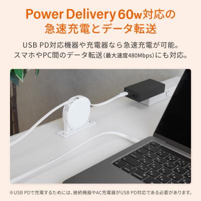 ふるさと納税 海老名市 スタンド付き 片引き巻取り式 katamaki PD60W充電/データ通信対応 ケーブル ホワイト |  | 03