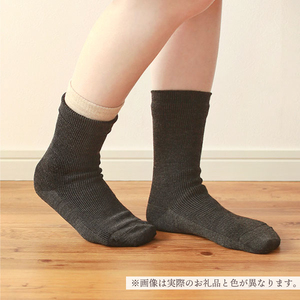 重ね履きシルクウール 2枚セットA 黒/S～M｜靴下 くつした ソックス [2728]