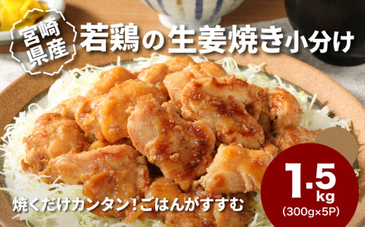 
                  焼くだけ！かんたん調理 鶏の生姜焼き 1.5kg - 選べる内容量 1袋300g小分け・1袋1kg大容量 味付け肉 お弁当のおかずにおすすめ 味付き肉 惣菜 一人暮らし 加工品 冷凍おかず 国産鶏肉 しょうが焼き カット済み 真空パック_K16_0131_1
                