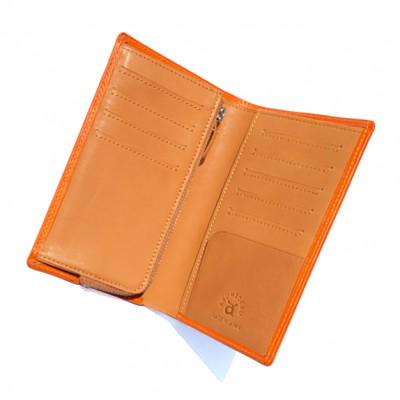 ふるさと納税 葛飾区 ASUMEDERU itakura イタリア製牛革ブッテーロ使用ベスポジミディアムウォレットオレンジ |  | 01