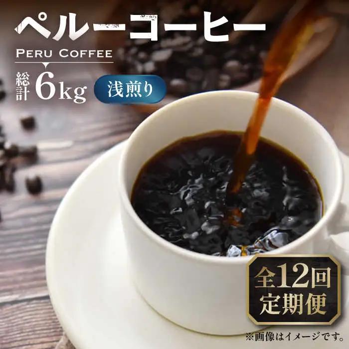 【全12回定期便】ペルーコーヒー 浅煎り 250g×2 VAS205 珈琲 コーヒー 有機