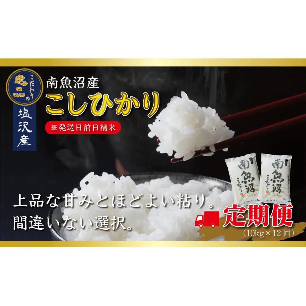 【令和8年 先行予約】【定期便12ヵ月】南魚沼産コシヒカリ10kg（5kg×2袋）【10kg×12回】【塩沢地区】【2026年10月中旬より1ヶ月以内に順次発送予定】｜コシヒカリ