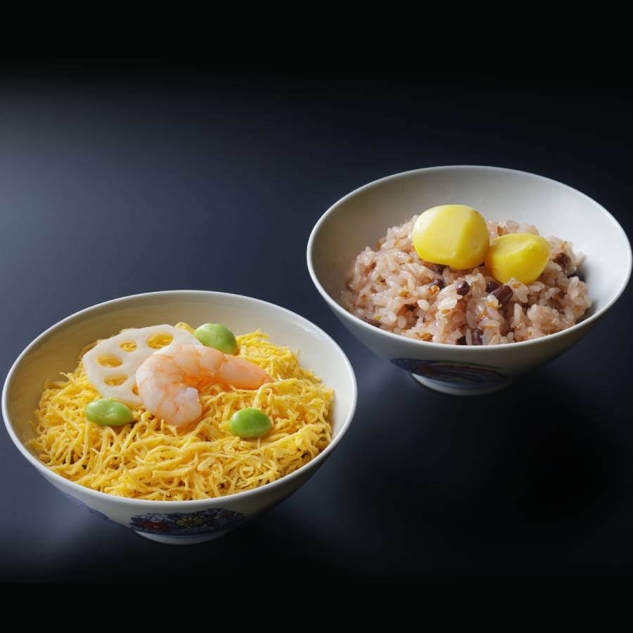＜京都吉兆＞「贅沢御飯　２種」（ちらし寿司・赤飯）各2個（計4個）