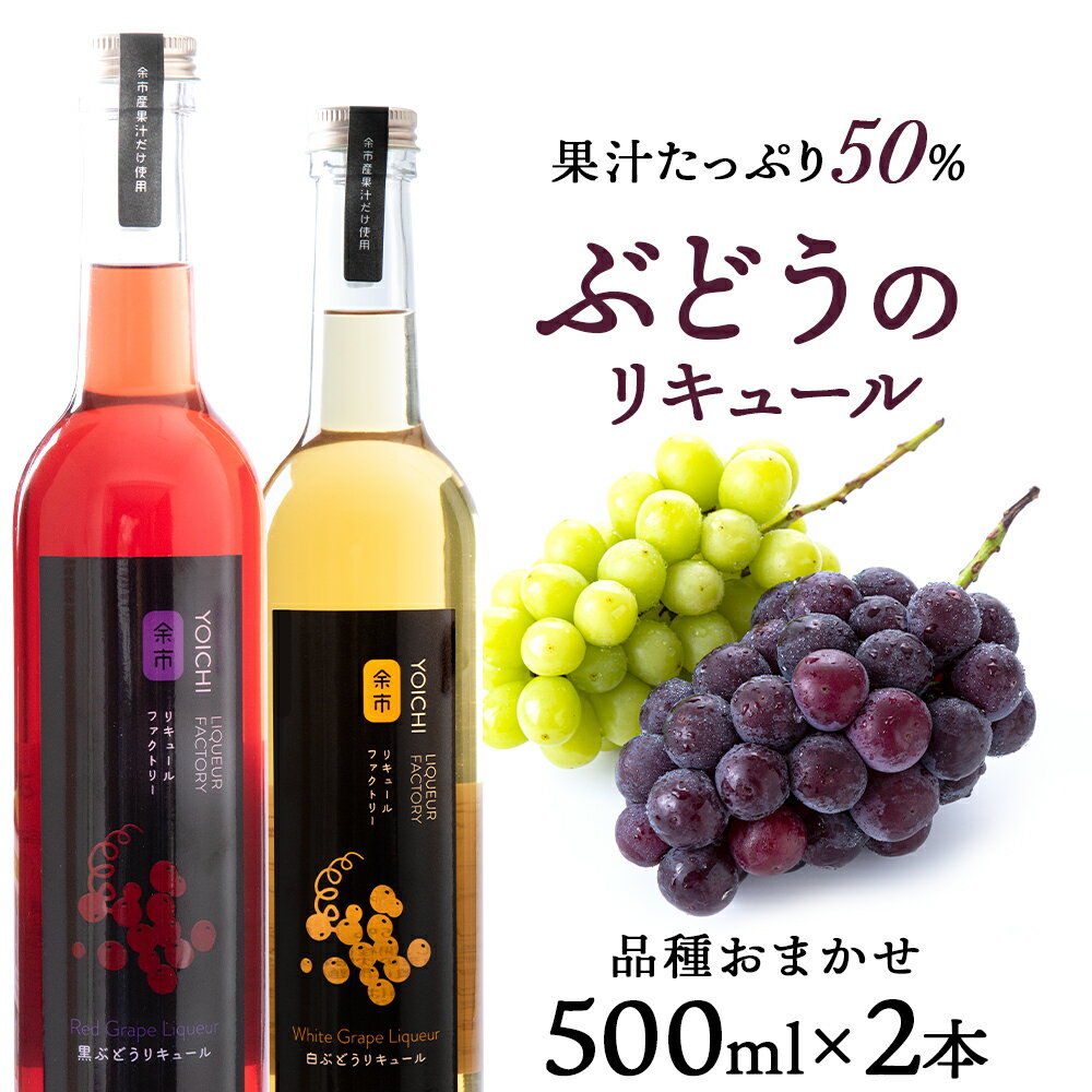 【ふるさと納税】ぶどうリキュール2本【品種おまかせ】〈余市リキュールファクトリー〉 北海道 余市町 送料無料