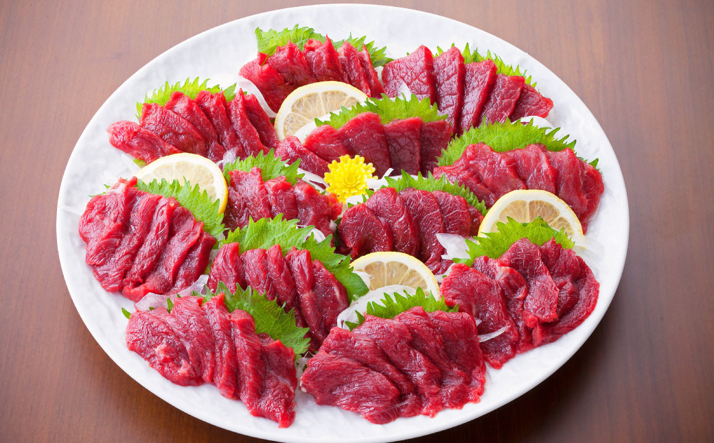 【カナダ産】 馬刺し 赤身 1kg (50g×20個) 馬肉 たれ 生姜