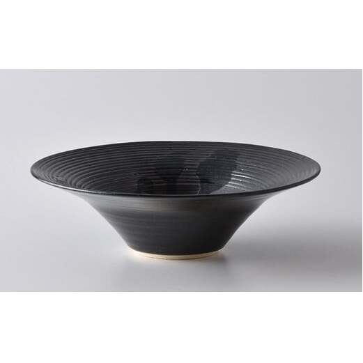 乃利陶窯 五臓六腑が喜ぶ【こくようせき】黒曜石駒筋針彫6.5寸多用鉢 A20-310_イメージ2