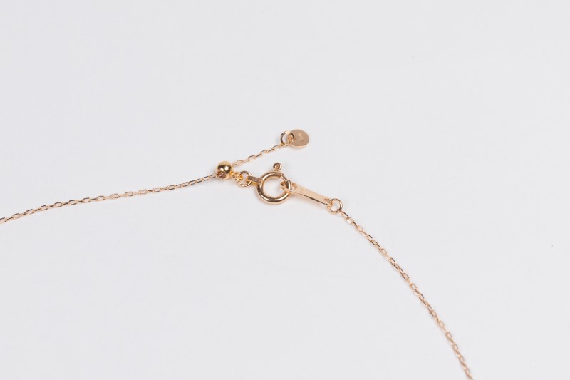 0.3ct K18PG二連サークルネックレス HY-6