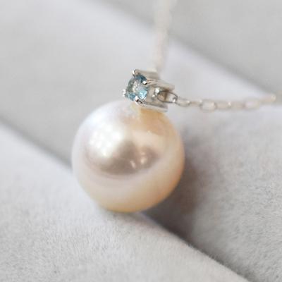 ふるさと納税 天草市 真珠 ネックレス 8-8.5mm ホワイトピンク ブルートパーズ K10WG_S085-567 |  | 01