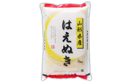 【定期便3回】山形産 はえぬき 5kg×3ヶ月(計15kg) FY25-483