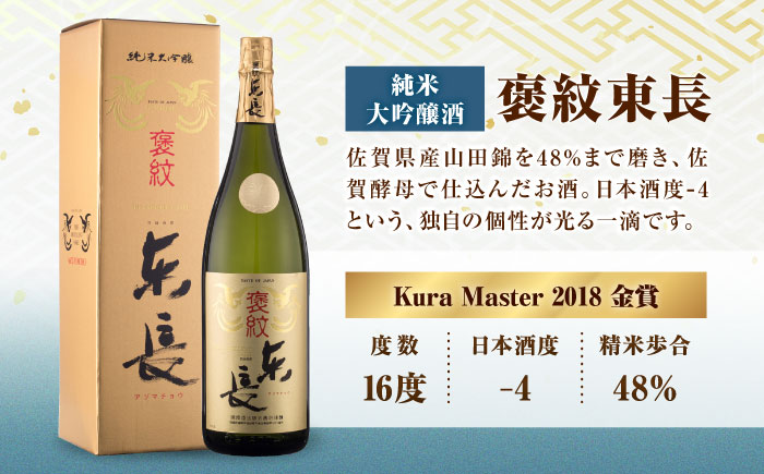 純米大吟醸 褒紋東長 1.8L+大吟醸東長（限定品）しずく搾り 1.8L / 日本酒 / 佐賀県 / 瀬頭酒造株式会社 [41AIAD073]