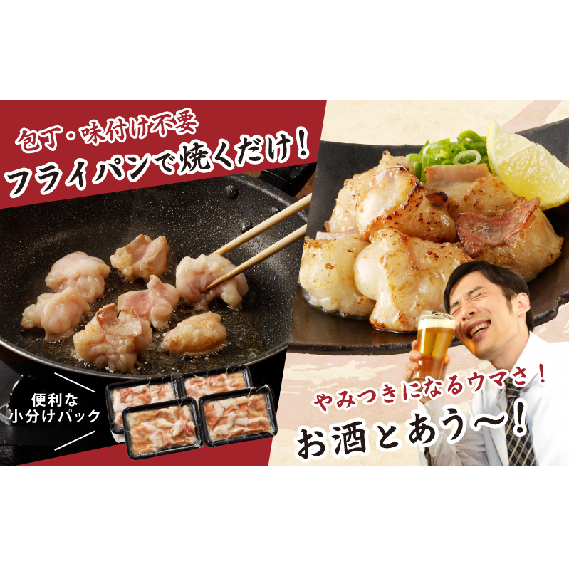 国産 牛肉 ホルモン 1kg 塩だれ漬け 焼肉用 小分け 250g×4P 010B1513_イメージ3