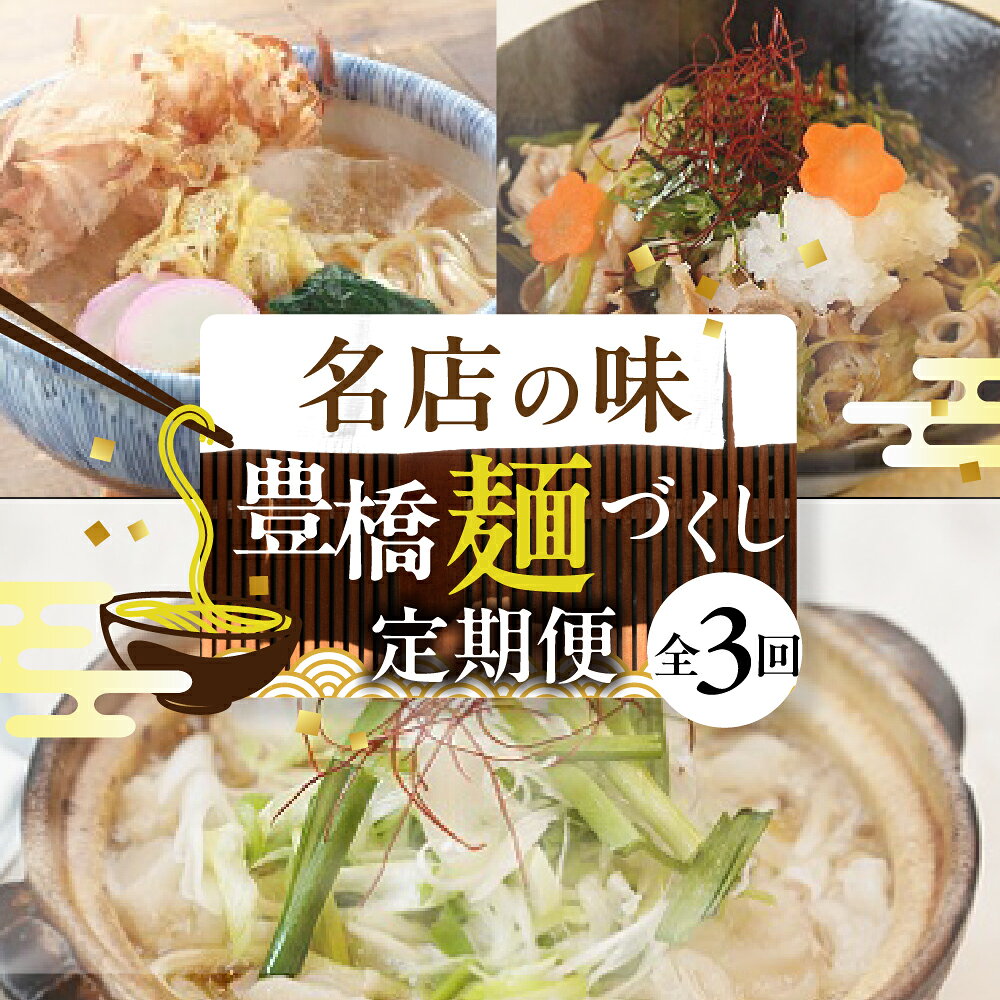 【ふるさと納税】豊橋麺づくし定期便 全3回 定期便 うどん そば 蕎麦 和食 老舗 麺 もつ煮込み にかけ 肉そば こだわり つゆ どうまい