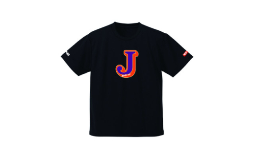 JTTA公認　卓球ユニフォーム＜男女兼用(ドライ):Mサイズ＞アルファベット　J　ブラック【1566462】