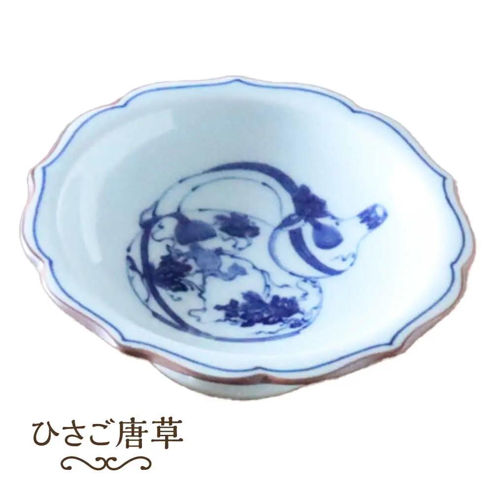 【波佐見焼】古伊万里文様 桔梗渕高台小皿 5枚セット【西日本陶器】[AC278]