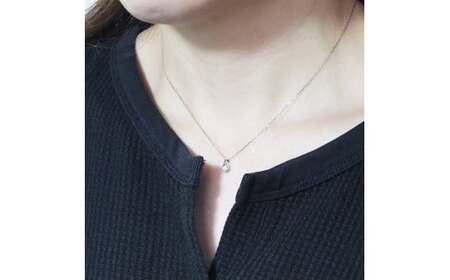 プラチナ　一点留め　天然ダイヤモンド　ネックレス　1382r