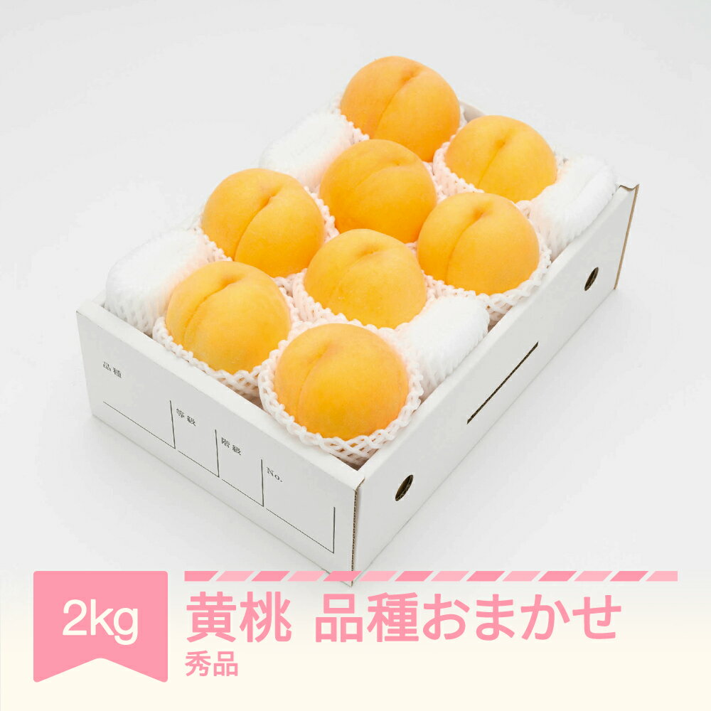 【ふるさと納税】もも 有袋黄桃 秀品 品種おまかせ 化粧箱入り 約2kg 令和7年産 2025年産 山形県産 果物 送料無料 ns-mootx2※沖縄・離島への配送不可