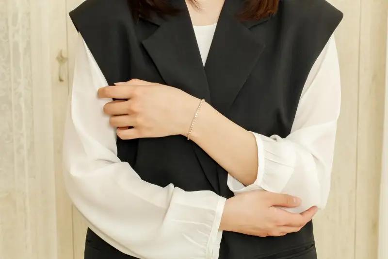 Deliciae テニスブレスレット K18YG 天然ダイヤモンド ライトブラウン【トータル5.40ct】22cm DTB-7-YG-0545-S22