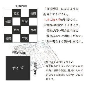 床下竹炭 4袋 特典付き 8L入×4袋 竹酢液 セット ： 竹酢液 竹炭 竹炭 消臭 除湿 調湿