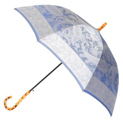 ふるさと納税 富士河口湖町 槙田商店【晴雨兼用】長傘 kirie ペイズリー:ミステリアスブルー