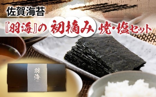 極上の口どけ 【数量限定】 佐賀海苔 『羽海』 初摘み 焼・塩セット 収穫量わずか5％ 希少品 _a-95